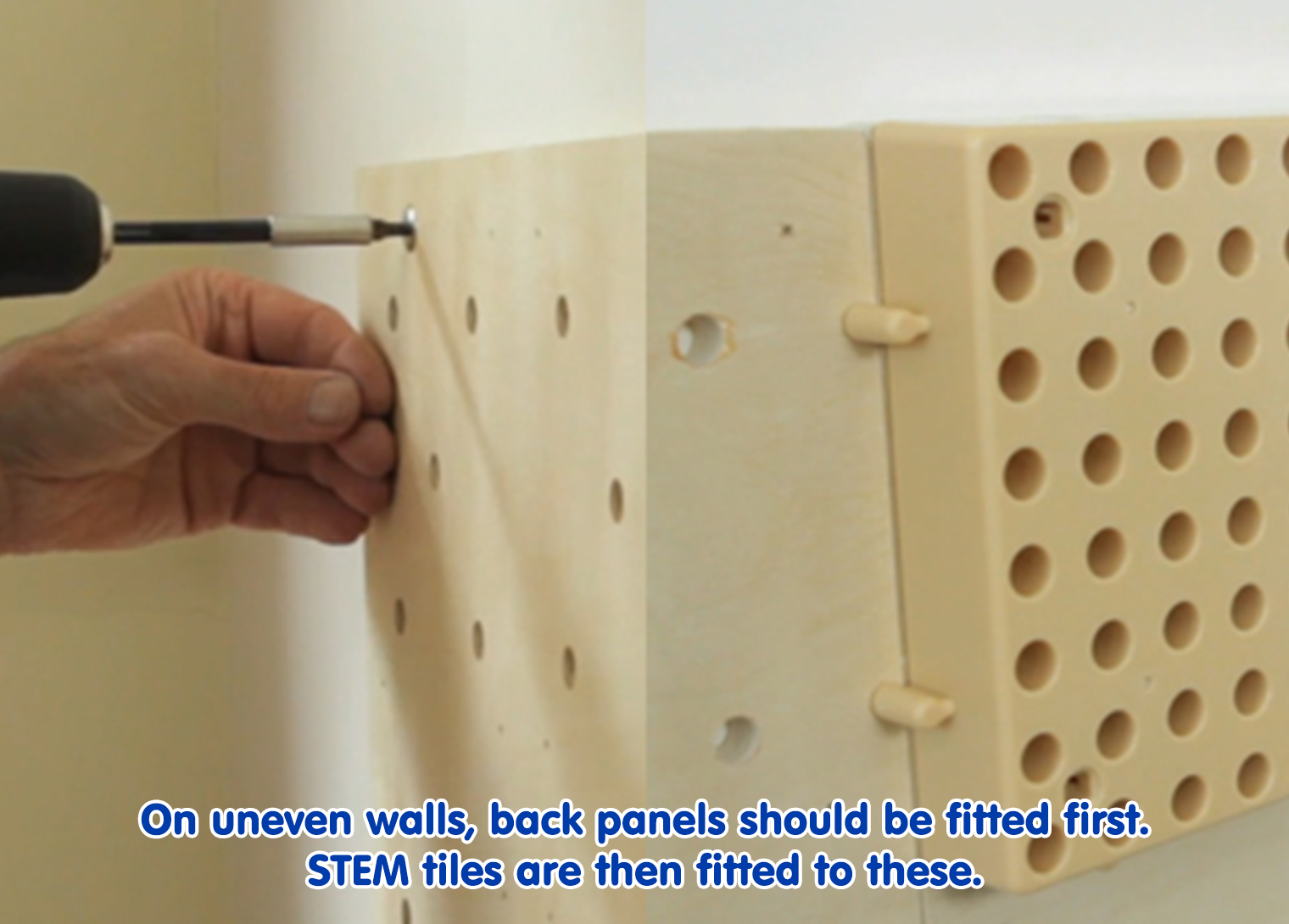 Fitting an Indoor STEM Wall WITH Back Panels